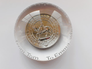 Queen Elizabeth II Platinum Jubilee Coin Paperweight