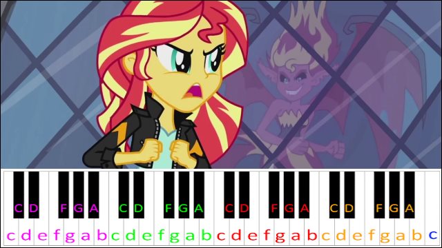 My Past is Not Today (My Little Pony) Piano / Keyboard Easy Letter Notes for Beginners