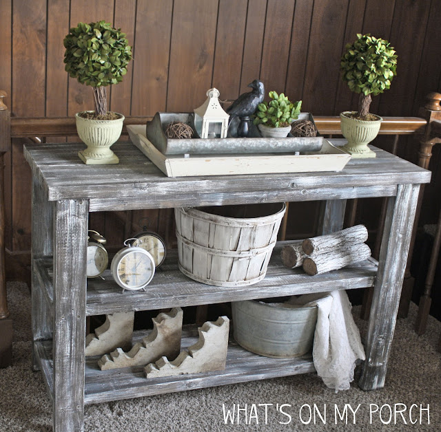 How To Make New Wood Look Weathered & Old: Farmhouse Console