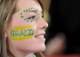 Brazilian Face Soccer Body Painting