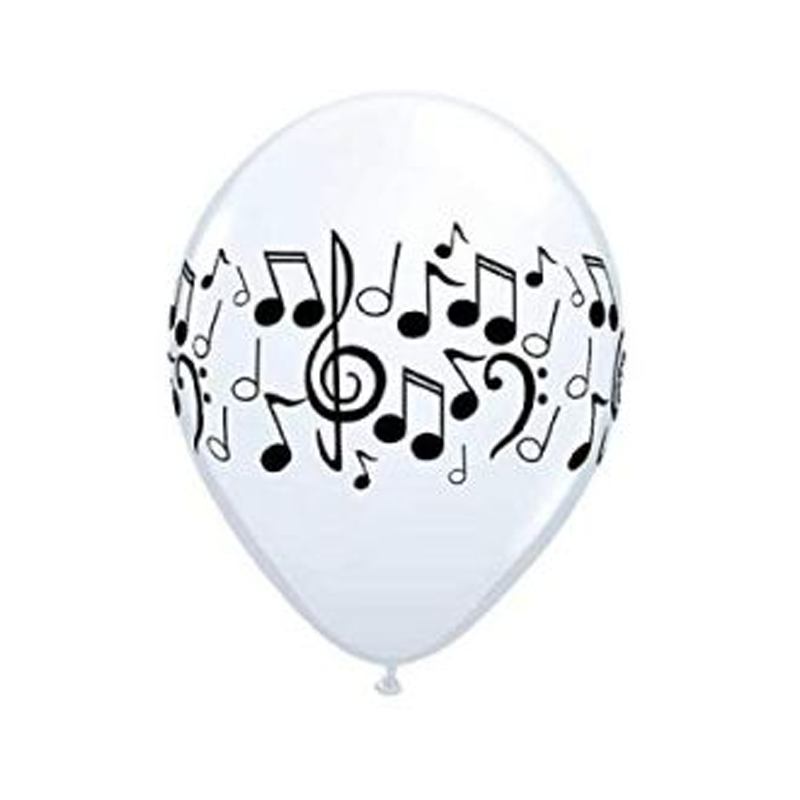 Balão látex impresso figuras musicais | Troll - Soluções para eventos