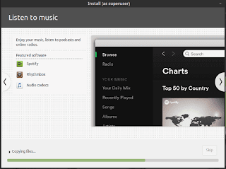 LinuxMint19 Tara installation slide show listen to music pod-casts and radios