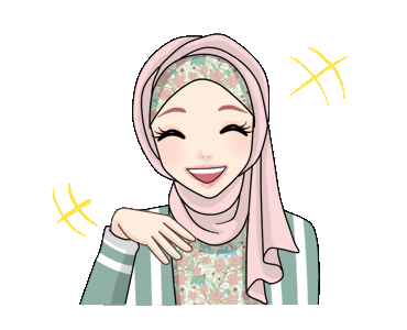 LINE Creators Stickers Hijab  Gaul Animated Example with 