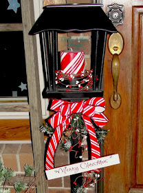 Christmas lamp post, christmas decor, repurposed