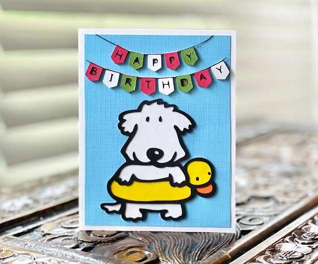 Paper Pups Tube Dog Birthday Card #CricutMade