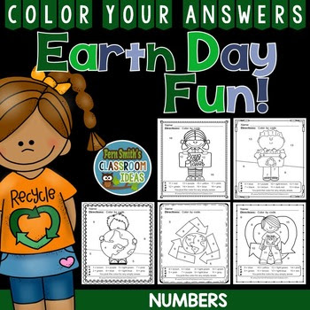 Earth Day Color By Numbers Earth Day Math Know Your Numbers