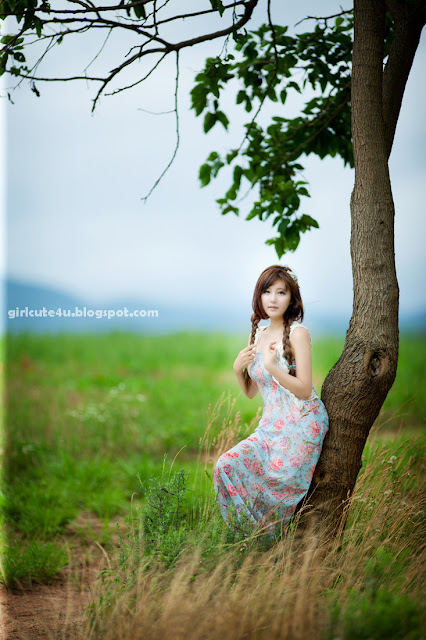 Ryu-Ji-Hye-Flower-Dress-02-very cute asian girl-girlcute4u.blogspot.com