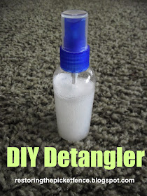 Make your own spray hair detangler using ingredients you already have at home.