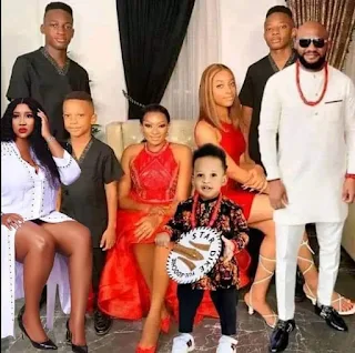 Yul Edochie photoshops self and Judy into family Christmas photo