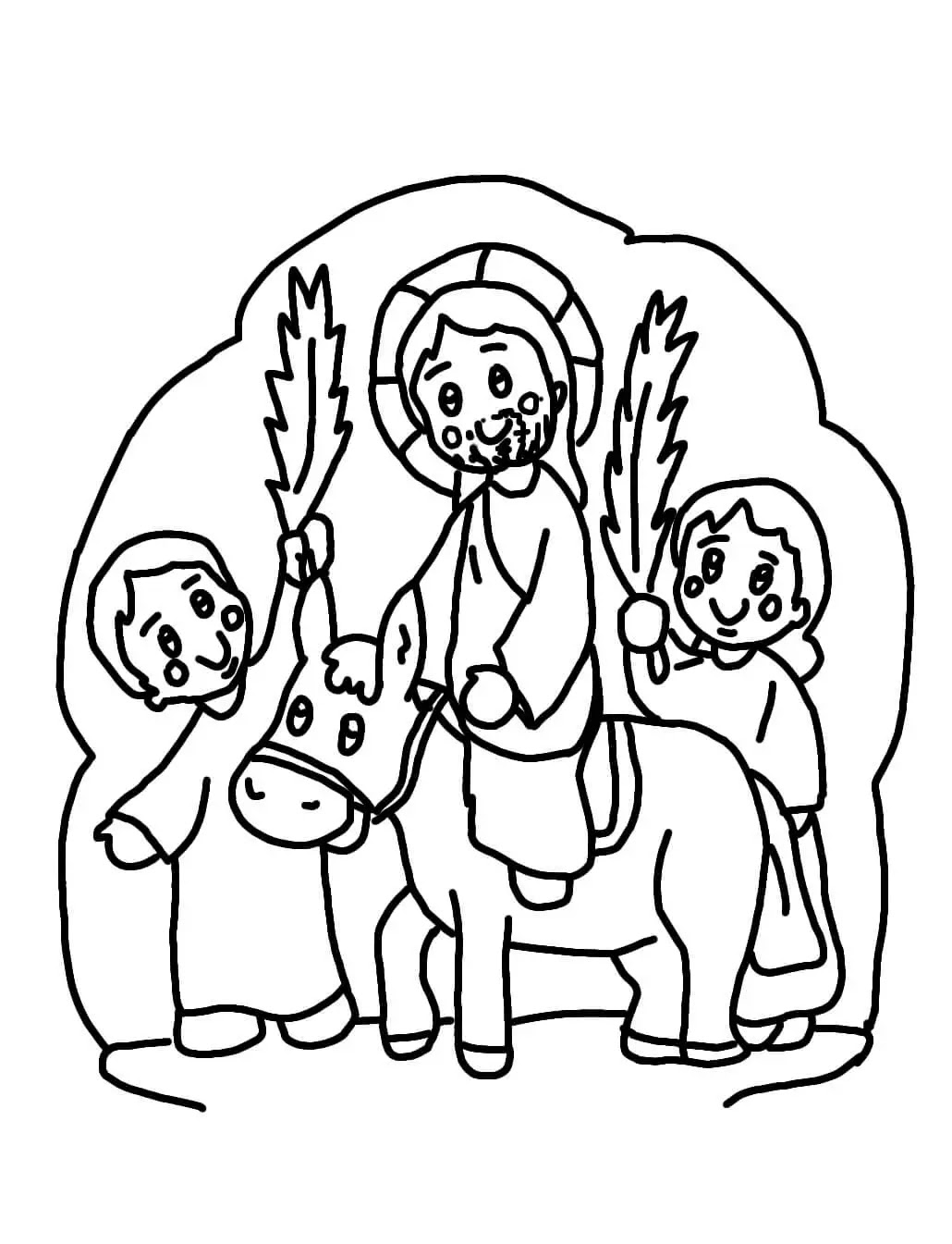palm Sunday Coloring Page