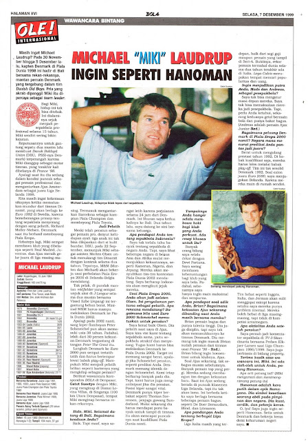 MICHAEL "MIKI" LAUDRUP INGIN SEPERTI HANOMAN