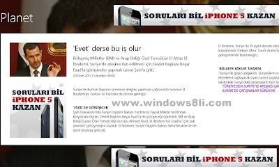 windows 8 hürriyet haber uygulaması