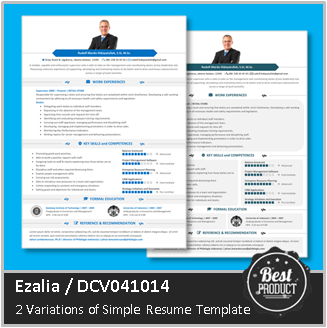 Desain CV Kreatif: Contoh CV Profesional  Ezalia