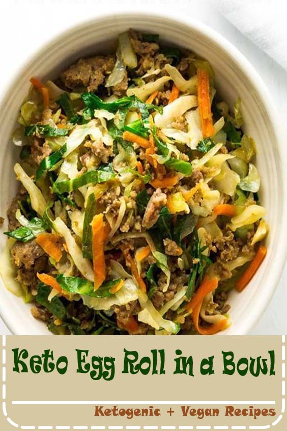 Easy one-pan Keto Egg Roll in a Bowl recipe is delicious and low-carb. Packed with veggies and flavor, this recipe will quickly become one of your weeknight favorites!