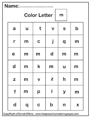 color by letter free preschool coloring pages for kindergarten