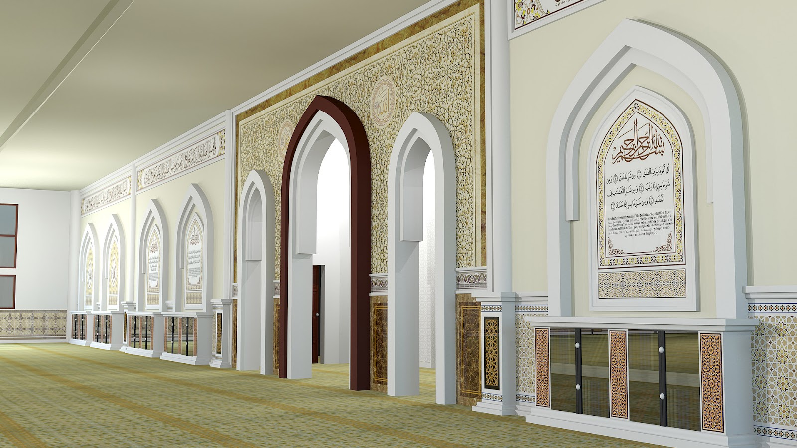 Islamic Interior / Exterior Design: Masjid Indah - Design 