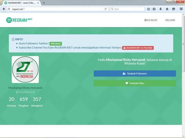menambah followers instagram dengan regram.net