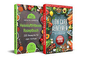 Heissluftfritteuse Rezeptbuch + Low carb Abnehmen für den Zauberkessel Box Set:: 220 Rezepte für den Airfryer & 200 Low Carb Rezepte für den Zauberkessel (1)