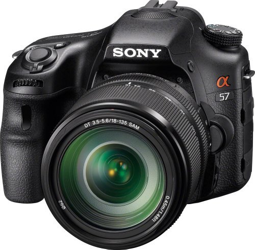 Sony Alpha SLT-A57M 16.1 MP Exmor APS HD CMOS Sensor DSLR with Translucent Mirror Technology and 18-135mm Lens