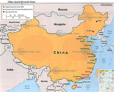 China Map Regional Political