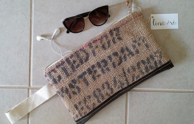 Amsterdam burlap clutch - Lina and Vi