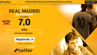 betfair supercuota 7 Real Madrid campeon Liga 21 mayo