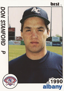 Don Stanford 1990 Albany Yankees card