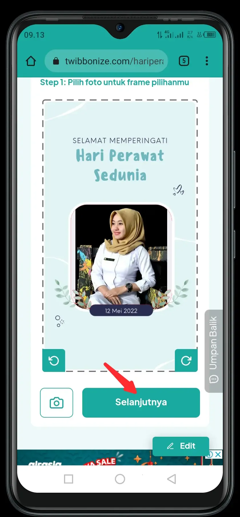 Twibbon hari perawat dunia