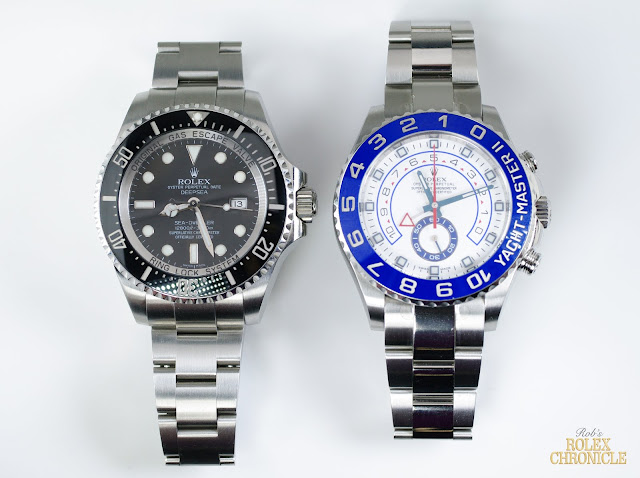 Photo of Rolex Deepsea and Yacht-Master II Models Side by Side