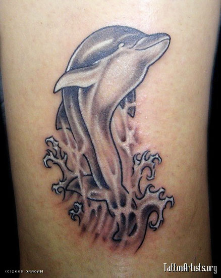 small dolphin tattoo designs for girls