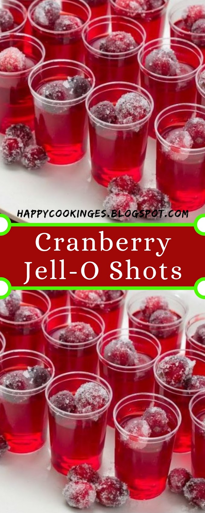 Cranberry Jell-O Shots  #Christmas #Cranberry