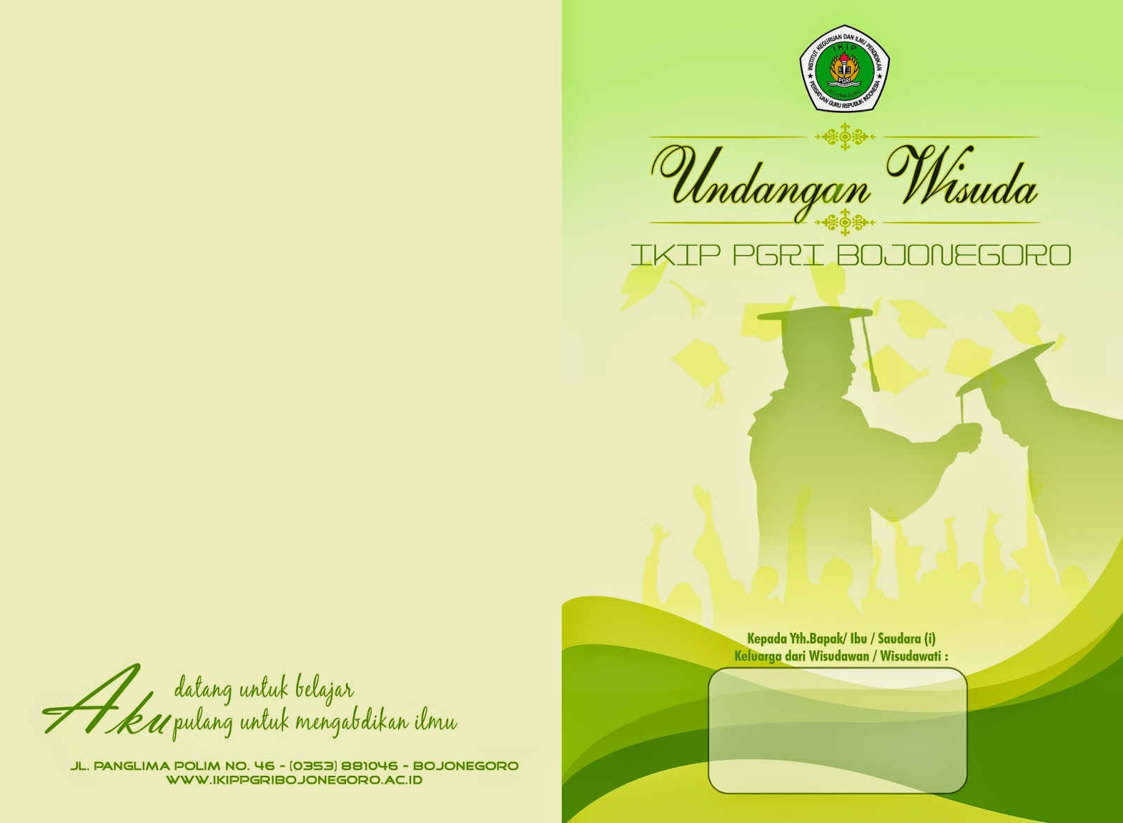 Desain Undangan Wisuda  boleh desain