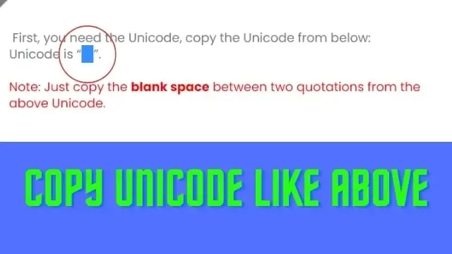 how to make your name blank in among us