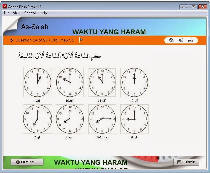 Soalan Jam Dalam Bahasa Arab - Kecemasan 1