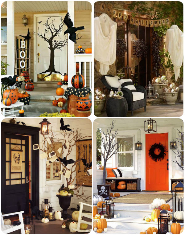 Traditional Scary Creepy Halloween  Porch  and Yard 