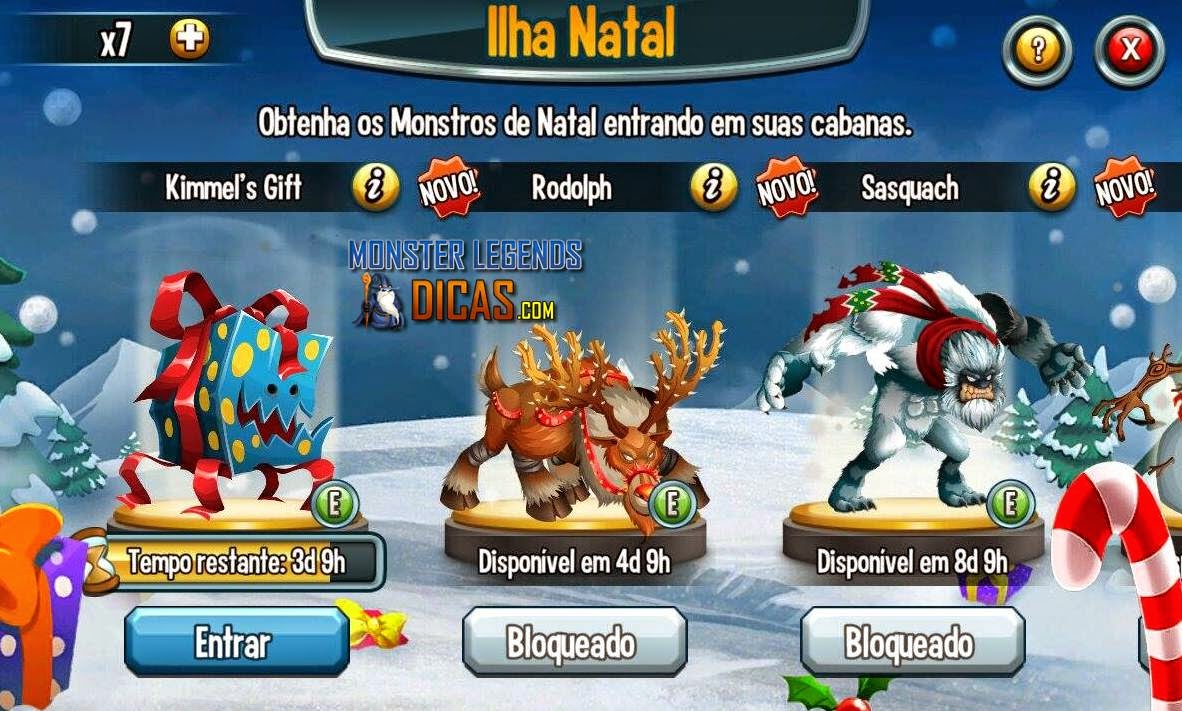 Ilha Natal no Monster Legends