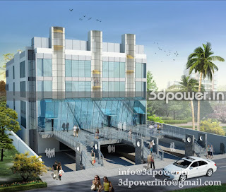 "3d rendering exterior corporate office"