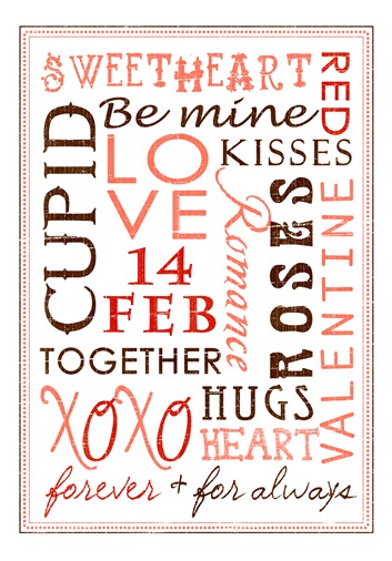 old valentines subway art