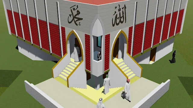 tangga masjid sederhana