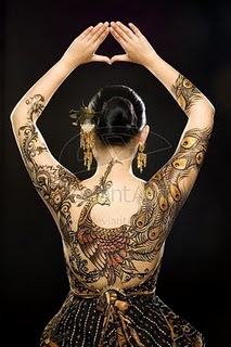 Peacock Tattoo Similar With Batik Design From Indonesia