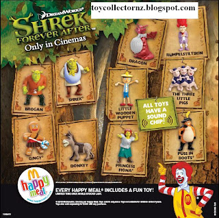 McDonalds Shrek Forever After Toys - Australia and New Zealand Happy Meal Toy Release