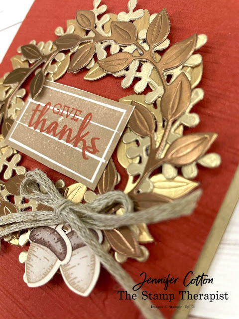 Stampin' Up!'s Arrange a Wreath bundle.  Video & details on blog.  #StampinUp #StampTherapist