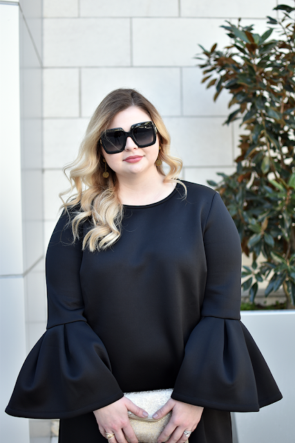 nordstrom pleione bell sleeve a line dress lbd little black dress under 50 bcbg studded pumps valentino rockstud sole society tiia heels anthropologie zippered mini envelope clutch gucci square sunglasses legacy west 