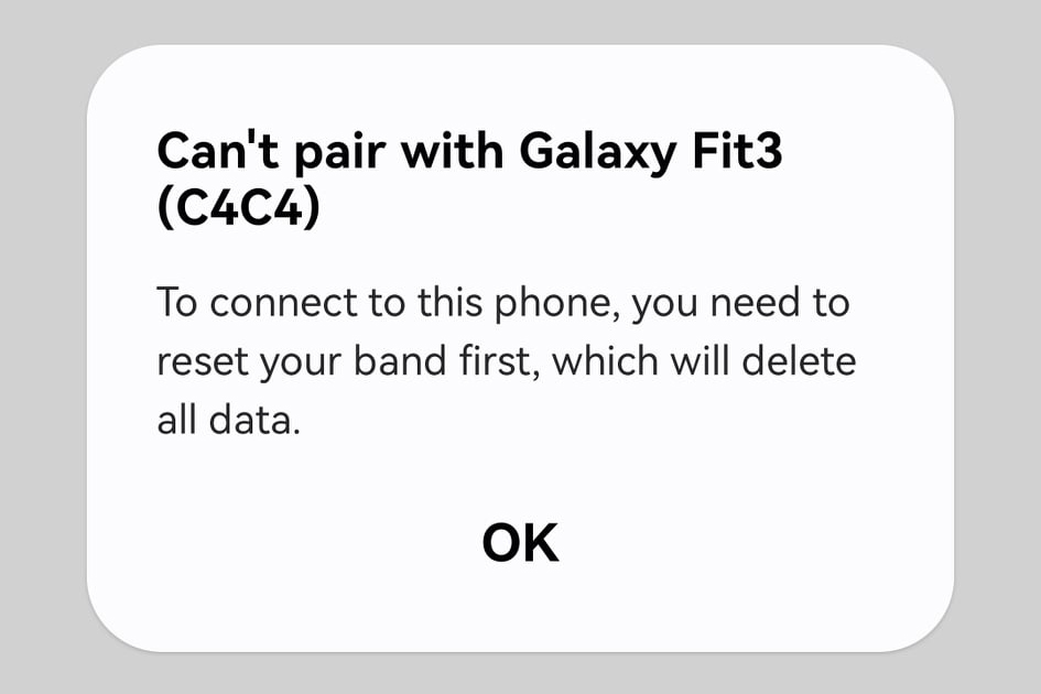 Samsung Galaxy Fit3 Sync Issue