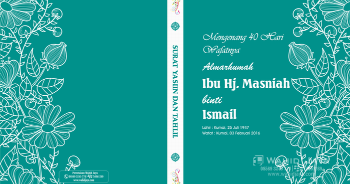 KOLEKSI DESAIN COVER MOTIF  BUNGA Buku Yasin Dan Tahlil 
