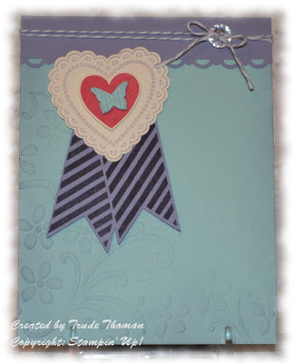 Hearts a Flutter, Stampin' Up!, stamp with Trude, valentine