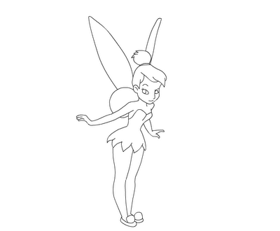 Tinkerbell Coloring on Free Coloring Pages  Tinkerbell