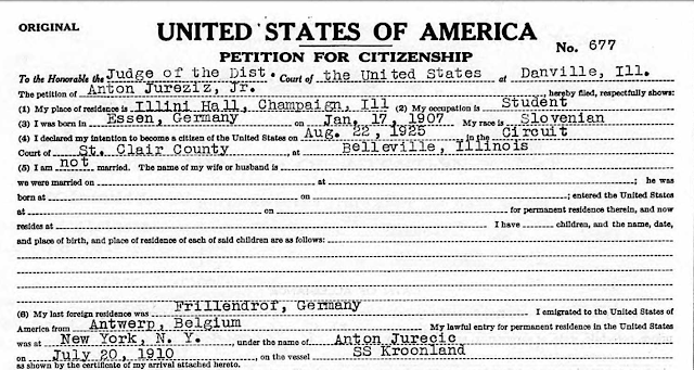 Anton Jureziz Jr petition for citizenahip papers