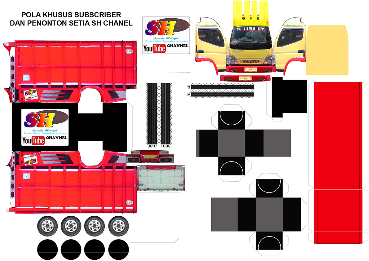 Gambar Pola Miniatur Truk Dari Triplek - retorika