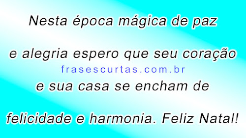 Nesta época mágica de paz e alegria espero que seu coração e sua casa se encham de felicidade e harmonia